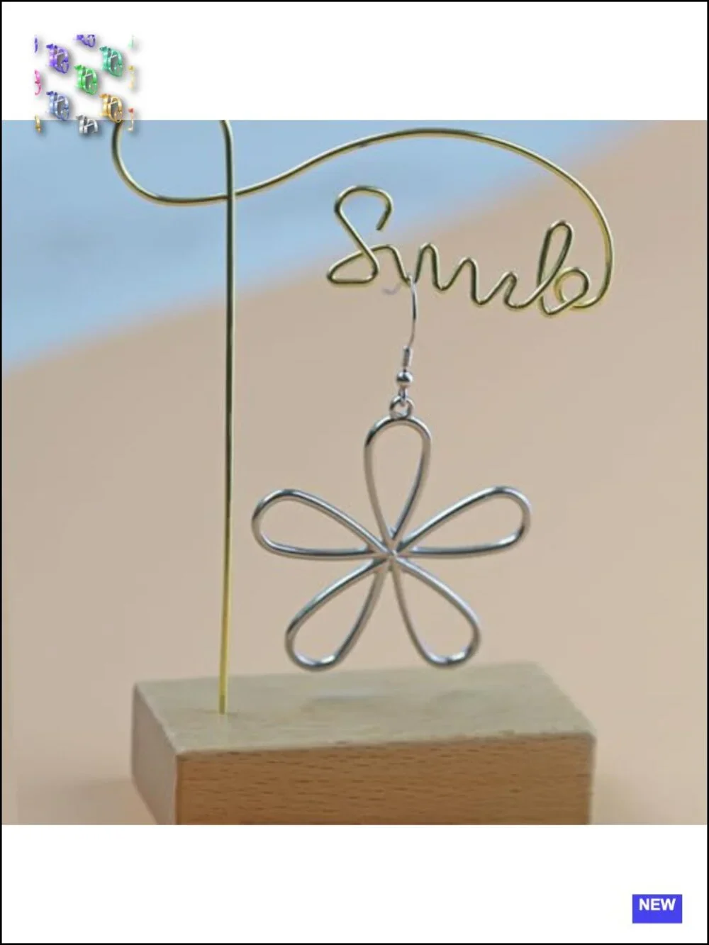 Chunky Geometric Drop Earrings with Sterling Silver Hooks, Hypoallergenic